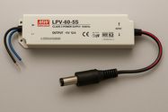 Pārslēdzamais barošanas avots LPV-60-5 LED 5V 12A, ar DC 5,5x2,1 savienotāju, MEAN WELL