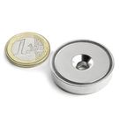 Magnēts ar caurumu stiprinājumam Ø32x7mm NdFeB N38