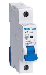 NB1-63 1P C10 6kA MCB, CHINT
