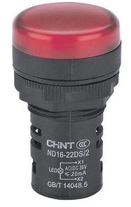 Signāllukturis 22D 230V AC LED, sarkans, CHINT