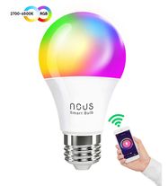 Spuldze LED E27, 230V, 9W, 810lm, 2700K - 6500K, RGB, SMART Wi-Fi, vadāms caur aplikāciju, TUYA / Smart Life, P3, NOUS