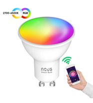 Spuldze LED GU10, 230V, 4,5W, 350lm, 2700K - 6500K, RGB, SMART Wi-Fi, vadāma caur aplikāciju, TUYA / Smart Life, P8, NOUS