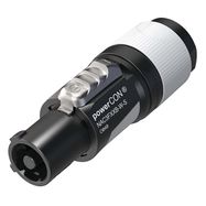 Locking AC mains cable connector for cable diameters 6 - 12 mm