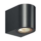 Outdoor wall mounted luminaire for GU10 lamp, REGA, IP54, black, ORO