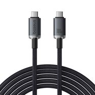 Kabelis USB C Male - USB C Male 1000W USB3.2, 20Gbps, 4K@60Hz 1,5 m Crystal Shine BASEUS, melns