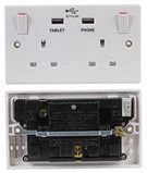 TWIN SWITCHED SOCKET WITH USB 3.6A