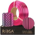 Filaments PLA Silk (Zīds) grafīta un fuksijas krāsā 1.75mm 1kg refill Rosa3D