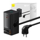 Wall charger / powerstrip Baseus PowerCombo 65W (black)