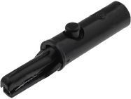 Spailes krokodila tipa ar pogu 4mm savienojums 60V, 3A melns