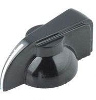 Potenciometra poga Ø19x12.8mm plastmasas melna