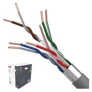 Kabelis F/UTP CAT6 23AWG, ciets, vara, Eca CU