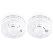 Smoke detector with 10 year battery + hush 2 pack
