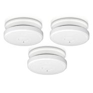 Smoke detector with hush button 3-pack White