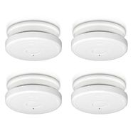 Smoke detector with hush button 4-pack White