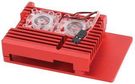 ACTIVE HEATSINK CASE, PI4, ROSE RED