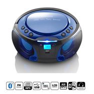 SCD-550BU Portable FM Radio CD/MP3/USB/Bluetooth® player with LED lighting Blue