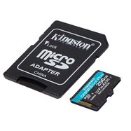 Atmiņas karte micro SD 256GB Class 10 UHS-1 U3 A2 V30 ar SD adapteri, CANVAS Go! Plus