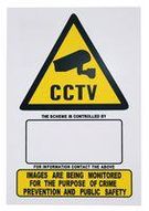 A5 CCTV WARNING WINDOW STICKER