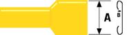 Ligzda 6.3mm izolēta dzeltena 4.0-6.0mm² vadam NINIGI