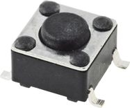 Poga OFF-(ON), nefiks. 4k. 0.05A/12VDC SPST-NO 6x6mm SMT; h=4.3mm