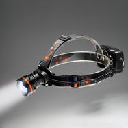 Uzlādējams galvas lukturis ar 20W LED, gaismas fokuss, powerbank funkcija