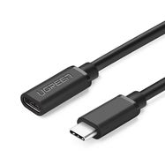 UGREEN USB Type C 3.1 spraudnis-ligzda kabelis ar niķelēšanu 0,5 m (melns)