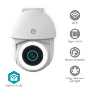 SmartLife Outdoor Camera | Spotlight | 3MP Full HD 1296p | Pan tilt | IP65 | Cloud Storage (optional) / microSD (not included) / Onvif | 5 V DC | With motion sensor | Night vision | White