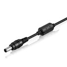 Power cable 1.2m with straight plug DC 5.5/3.0/12mm + center pin, with ferrite filter for supplies 45-90W