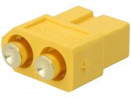 Ligzda  XT60;  PIN:2; on PCBs; THT;