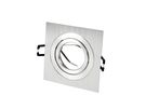 LED line® downlight aluminium square adjustable SLIM silver brushed AKROS