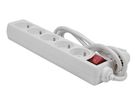 5-WAY SOCKET-OUTLET WITH SWITCH - 1.5 m CABLE - WHITE - FRENCH SOCKET