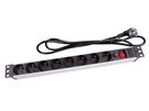 8-WAY POWER STRIP  FOR 19" RACK- FRENCH SOCKET
