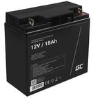 Green Cell AGM VRLA 12V 18Ah maintenance-free battery for mower, scooter, boat, wheelchair