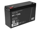 Green Cell AGM VRLA 6V 12Ah maintenance-free battery for the alarm system, cash register, toys