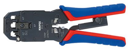 Profesionālas RJ uzgaļu uzspiešanas knaibles 97 51 12 KNIPEX KNIP/975112 4003773043188