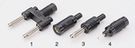 Adapter plug series 001 Ćø2mm/Ćø 4mm Black-140-14-049