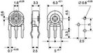 Trimmer Carbon 10 kOhm linear 0.1 W-164-41-463