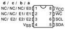 EEPROM IĀ²C 4 kx8 Bit SO-8-173-97-110