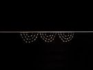 Moonlight LED - 2 x 0.3 m -  warm white lamps - transparent wire - 31 V