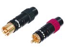 NEUTRIK - CINCH (PAIR), GENUINE GOLD PLATING, SOLID PIN, FOR 3 - 7.3 mm CABLE