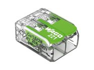 Compact splicing connector 2 x 0.2 - 4 mm▓ for all wire types - green