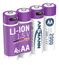 Rechargeable batteries AA 1.5V 2000mAh (Li-Ion 3.26Wh), with USB-C peak output power DC 1.5V 2A (4pcs box) ANSMANN 1312-0036 4013674193974