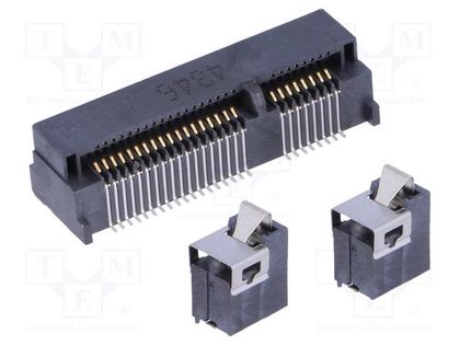 Connector: PCI Express mini; horizontal; SMT; gold-plated; PIN: 52 ATTEND 119A-80A00.SET