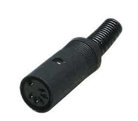 Socket  DIN-5, 5 pins cable mount, soldered AU/CX-D5-F 5900804024422; 5901436711698