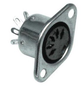 Socket  DIN-5, 5 pins panel mount, soldered AU/H-D5-F 5412810174874