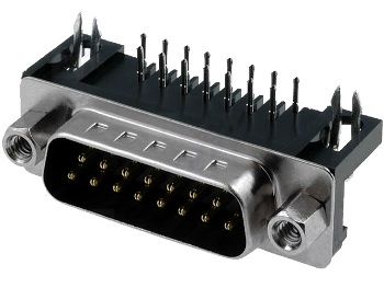 Connector:D-Sub;socket;male;PIN:15;angled,7,2 mm standard DB/H-15-M