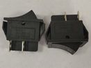 Rocker switch; ON-OFF, fixed, 4pins. 16A/250Vac, 22.1x30mm, DPST, black