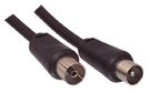 Coaxial antenna cable 5m coax.male - female, black
