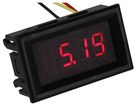 Panel digital voltmeter is able to measure voltages up to 33 V