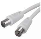 Coaxial antenna cable 2.5m coax.male - female,  white EMOS
